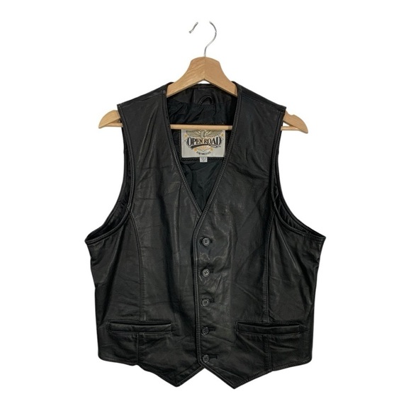 Open Road Wilsons Leather Vest Size Medium - Picture 1 of 10